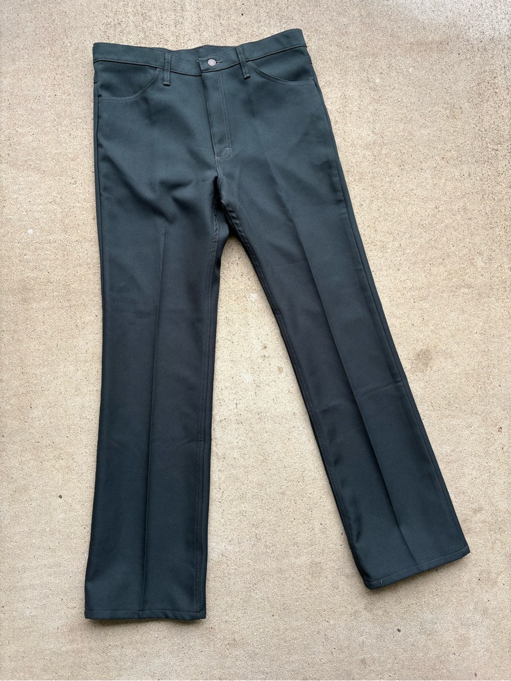 NWT Vintage Wrangler Wrancher Dress Jeans Forest Dark Green Bootcut Mens 36x34
